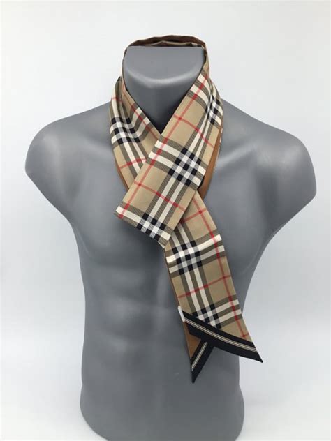 twilly burberry|Burberry check silk scarf.